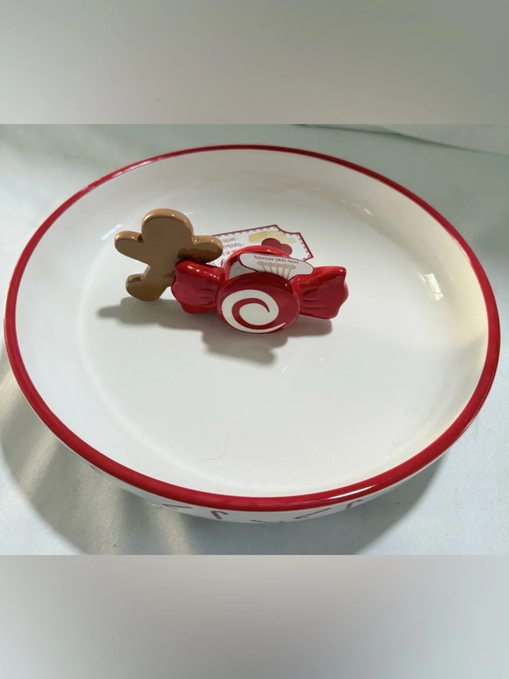 Whimsical Cupboards 10 Strawberry street Plate Gingerbread Toothpick Holder NEW